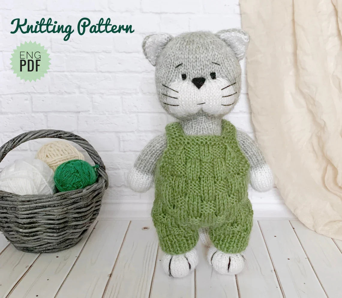 Milo the Cat Knitting Pattern