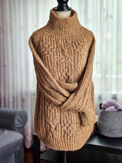 Cozy Turtleneck Sweater Knitting Pattern