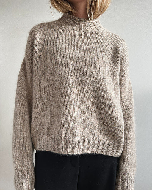 Mock Neck Sweater Knitting Pattern