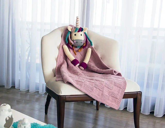 Unicorn Baby Blanket Knitting Pattern