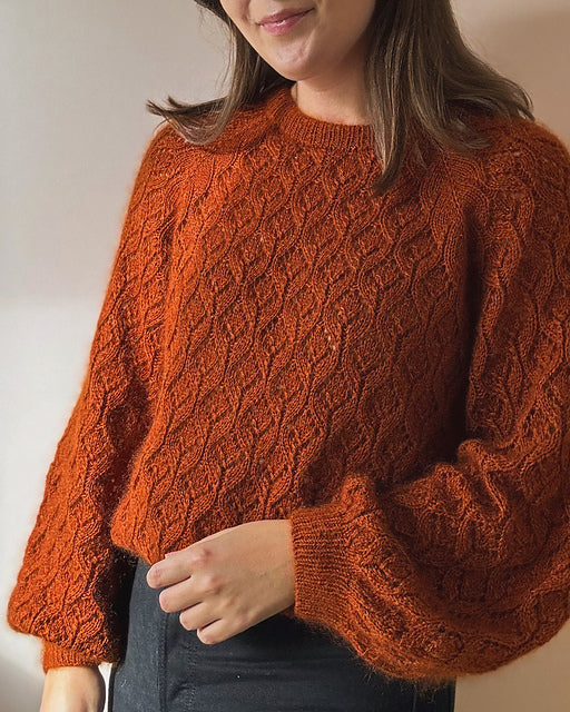 Textured Raglan Sweater Knitting Pattern