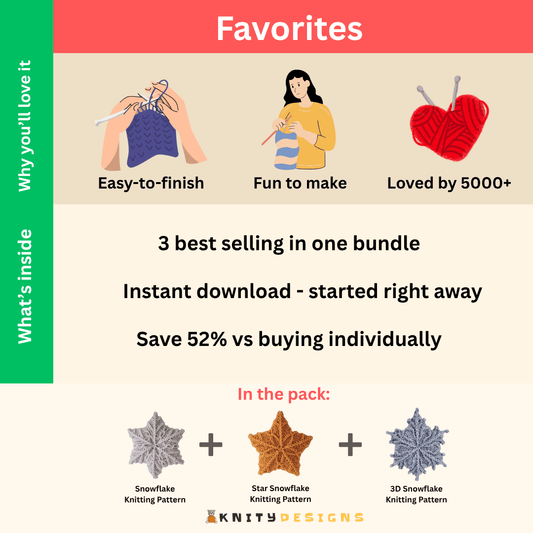 Snowflakes Bundle Knitting Pattern