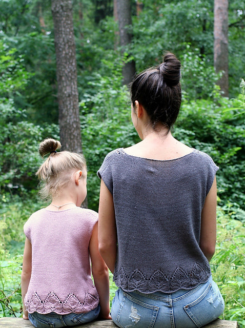 Lace Hem Tee Knitting Pattern
