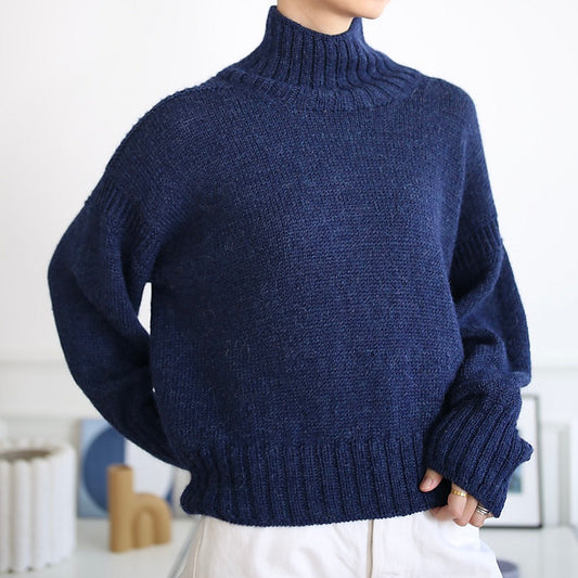 Ribbed Shoulder Sweater Knitting Pattern