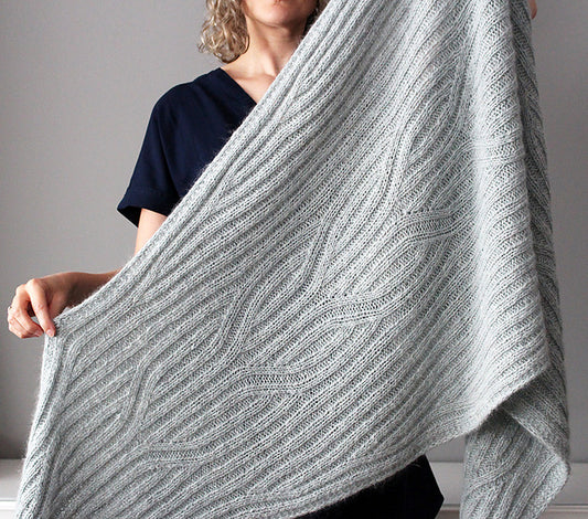 Reversible Ribbed Wrap Knitting Pattern