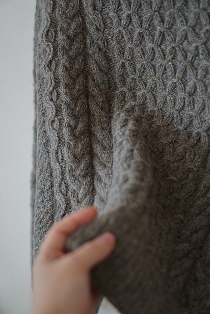 Smocked Cable Cardigan Knitting Pattern