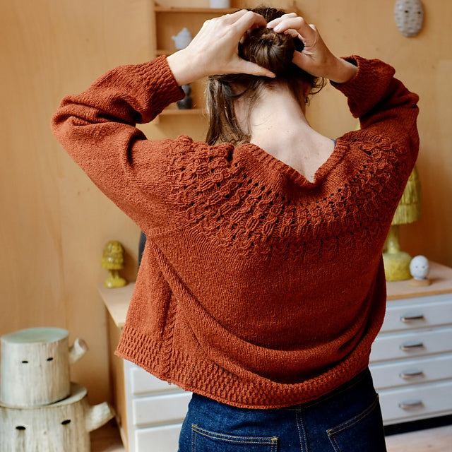 Midnight Yoke Cardigan Knitting Pattern