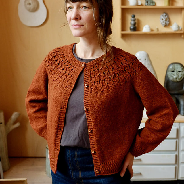 Midnight Yoke Cardigan Knitting Pattern