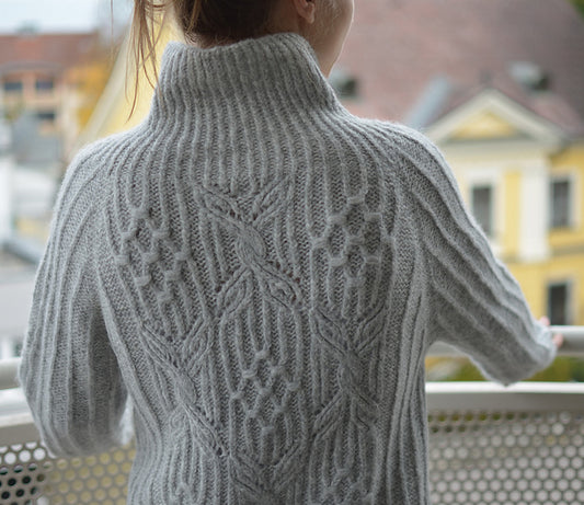 Winter Lace Sweater Knitting Pattern