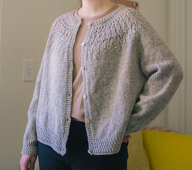 Midnight Yoke Cardigan Knitting Pattern