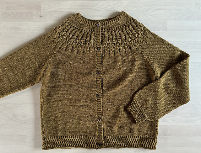 Midnight Yoke Cardigan Knitting Pattern