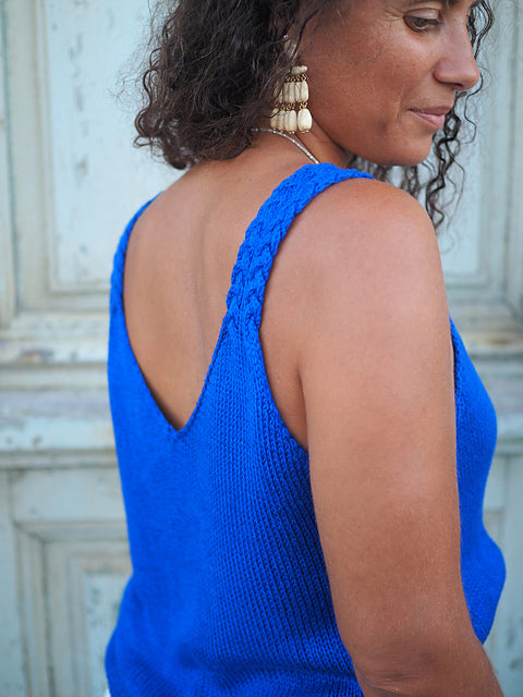 Cable Strap Tank Knitting Pattern