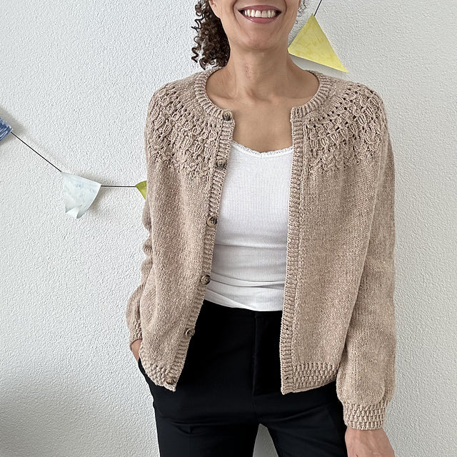 Midnight Yoke Cardigan Knitting Pattern