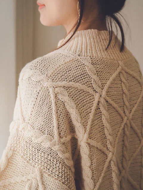 Oversized Cable Sweater Knitting Pattern
