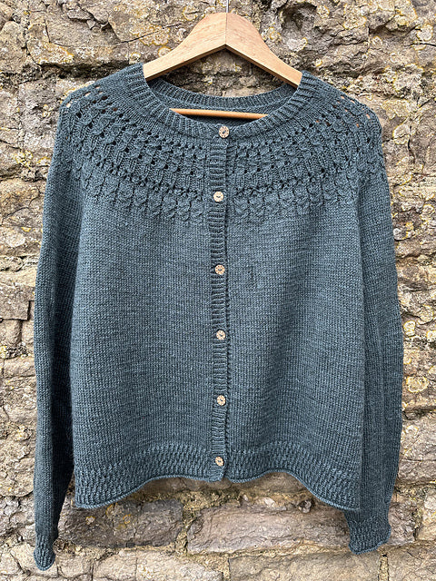 Midnight Yoke Cardigan Knitting Pattern
