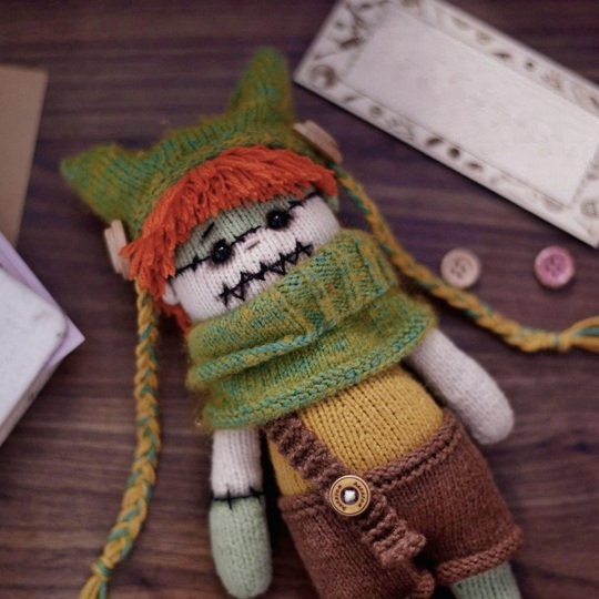 Halloween Doll Owen Knitting Pattern