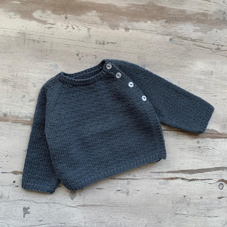 Overlap Raglan Baby Cardigan Knitting Pattern