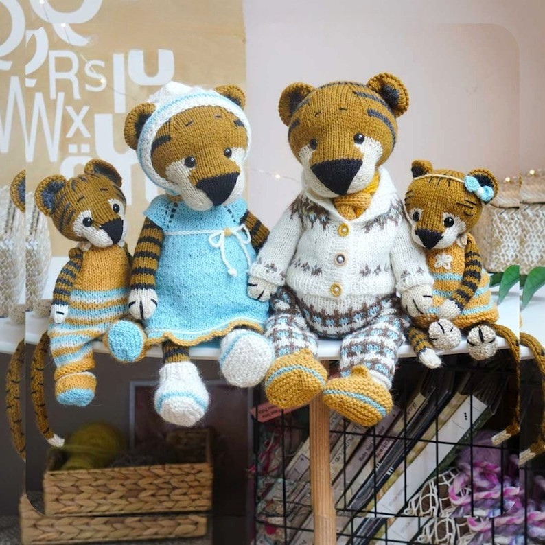 Tiger Family Knitting Pattern