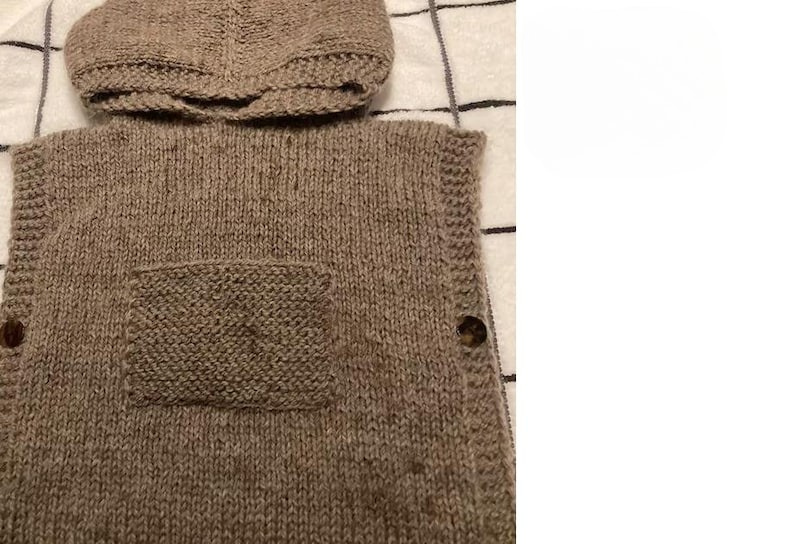 Hooded Poncho Knitting Pattern