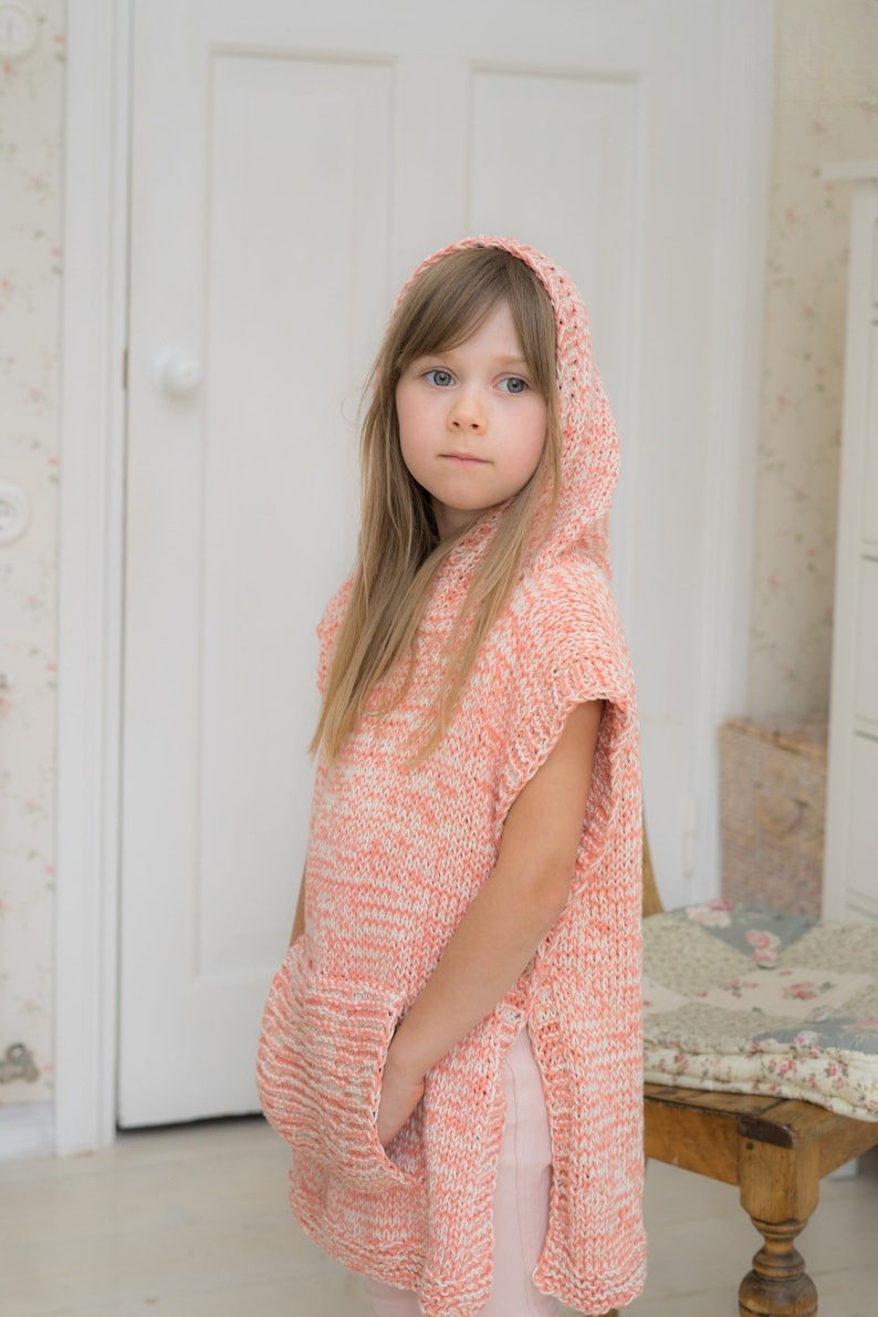 Hooded Poncho Knitting Pattern