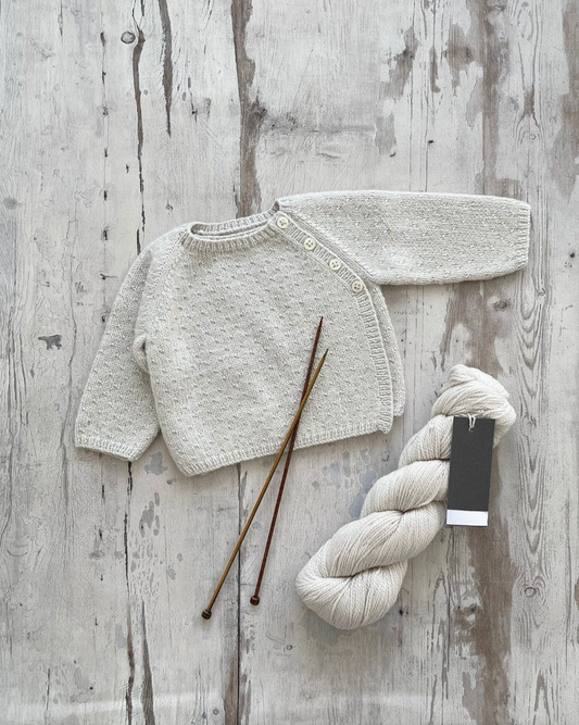Overlap Raglan Baby Cardigan Knitting Pattern