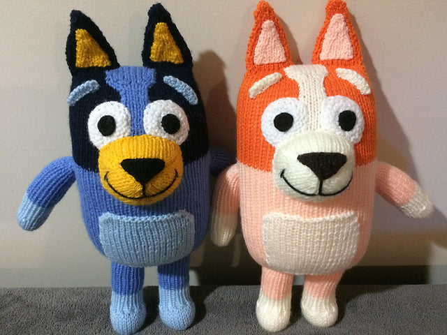 Bluey and Bingo Knitting Pattern