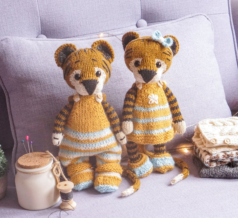 Tiger Family Knitting Pattern