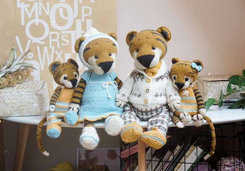 Tiger Family Knitting Pattern