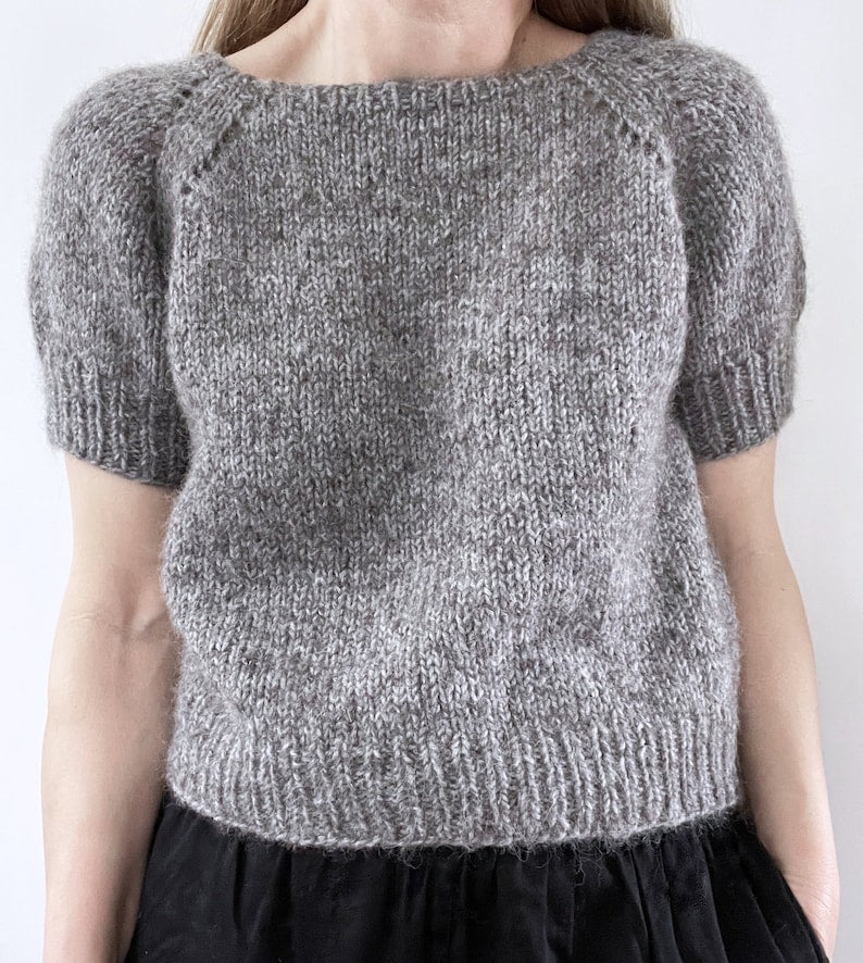 Basic Tee Short Sleeve Knitting Pattern