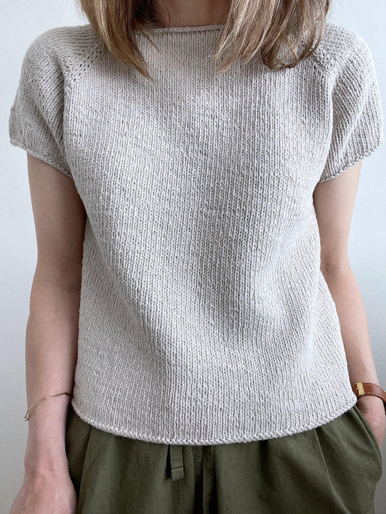 Easy Sweater Top Knitting Pattern
