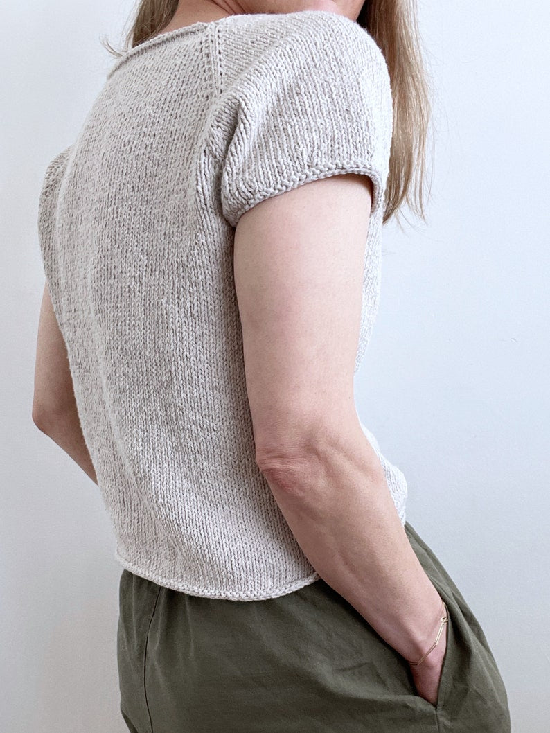 Easy Sweater Top Knitting Pattern