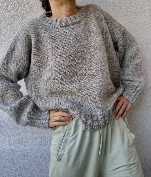 Oversized Crewneck Sweater Knitting Pattern