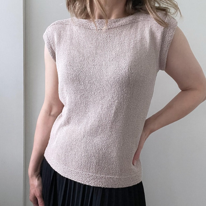 Simple Summer Top Knitting Pattern