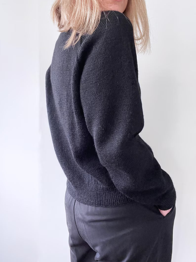 Basic V-Neck Cardigan Knitting Pattern