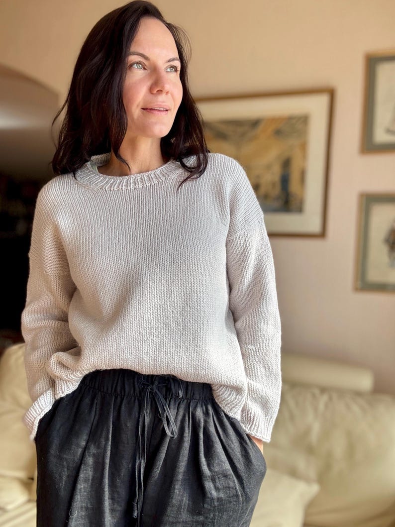 Drop in Dream Sweater Knitting Pattern