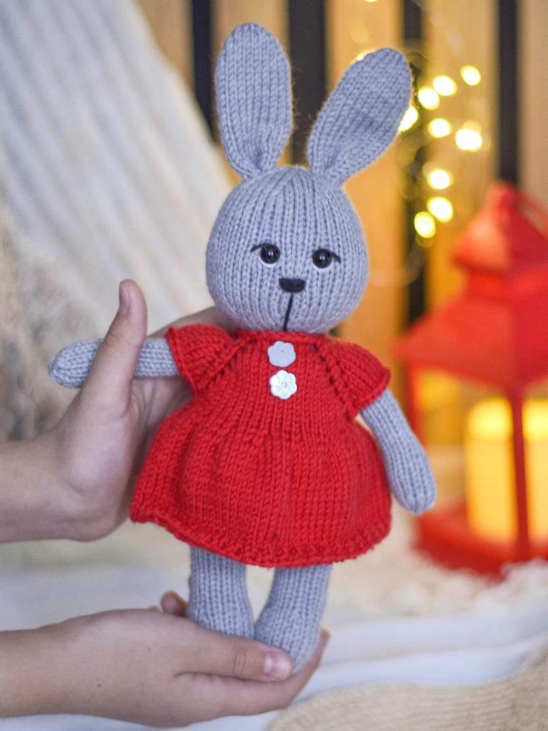 Bunny in Dress Knitting Pattern