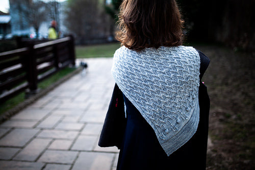 Lavender Lace Triangle Shawl Knitting Pattern