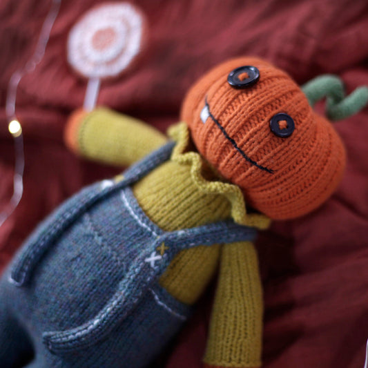Halloween Pumpkin Doll Knitting Pattern