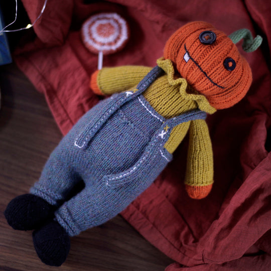 Halloween Pumpkin Doll Knitting Pattern