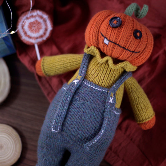 Halloween Pumpkin Doll Knitting Pattern