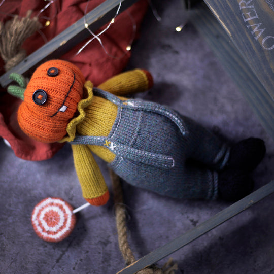 Halloween Pumpkin Doll Knitting Pattern