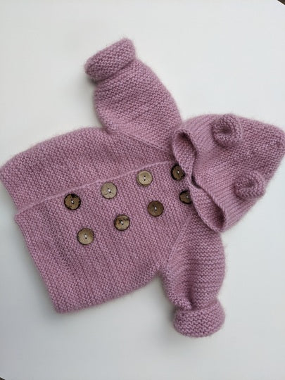 Hooded Baby Cardigan Knitting Pattern