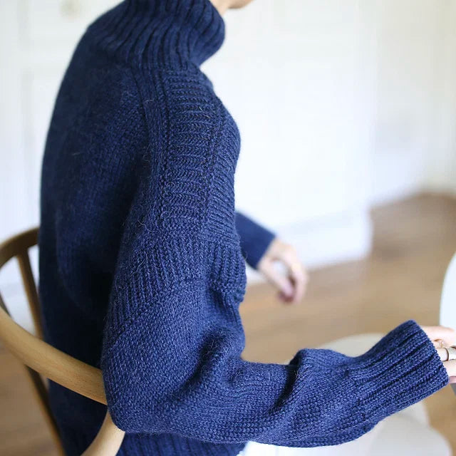 Ribbed Shoulder Sweater Knitting Pattern