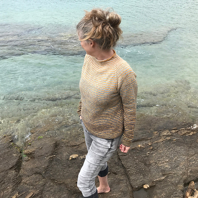 Relaxed Stripe Sweater Knitting Pattern