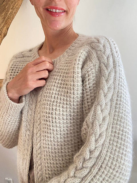 Textured Cable Cardigan Knitting Pattern