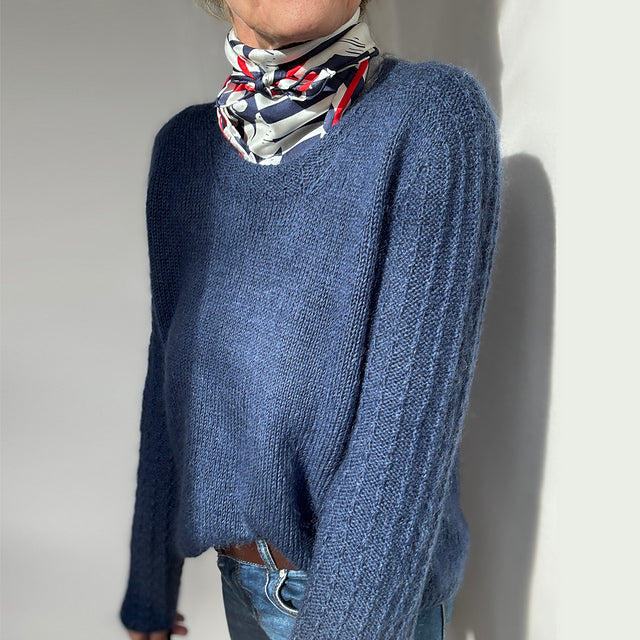 Textured Sleeve Sweater Knitting Pattern