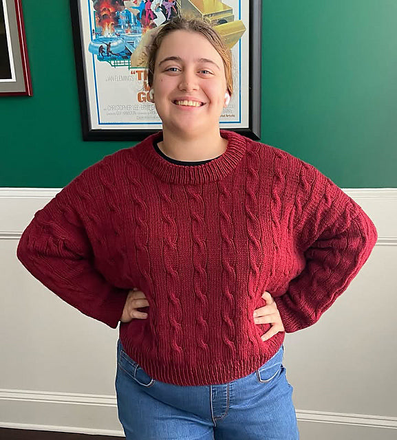 Unisex Cable Sweater Knitting Pattern