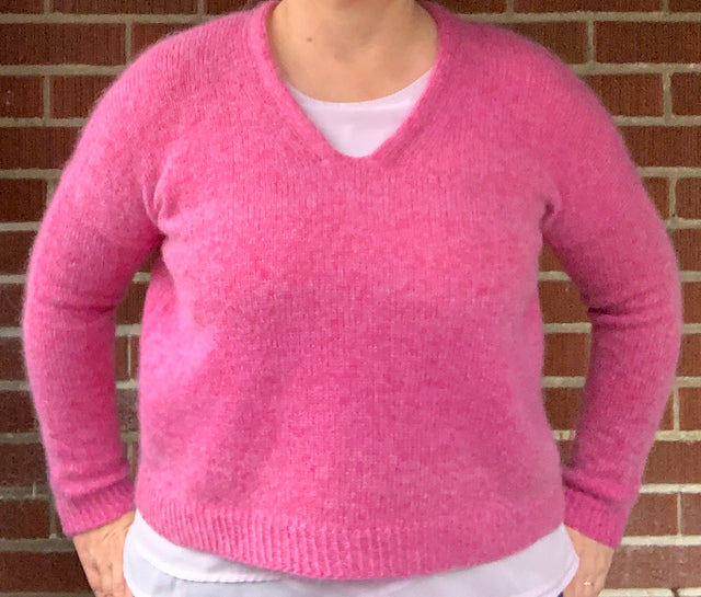 Simple V Neck Knitting Pattern