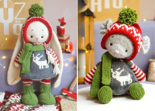 Toy Clothes Knitting Pattern - Christmas Gnome