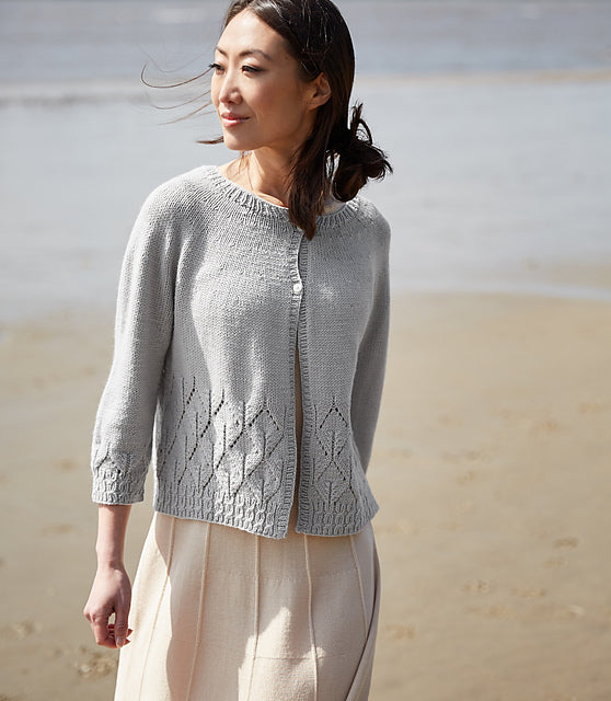 Lace & Cable Yoke Cardigan Knitting Pattern